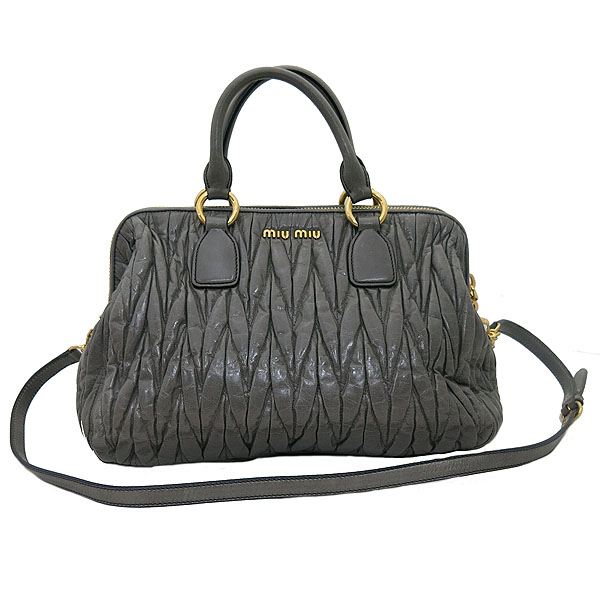 MiuMiu(�̿�̿�) RL0061 �׷��� ���� MATELASSE (��Ʈ���) ���� �ΰ� ��� 2WAY [�λ꼾�Һ���] �̹���2 - ���̺��� �߰���ǰ