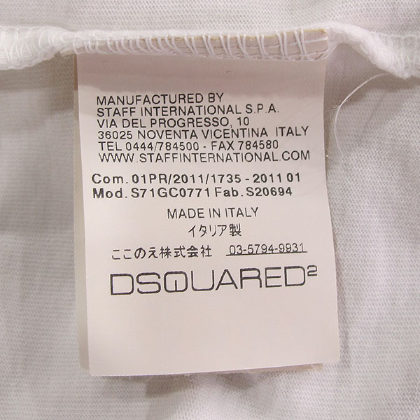 DSQUARED2(�������) S71GC0771 SALR SUN&SEX ������ ������ ���� Ƽ���� [���빮��] �̹���5 - ���̺��� �߰���ǰ