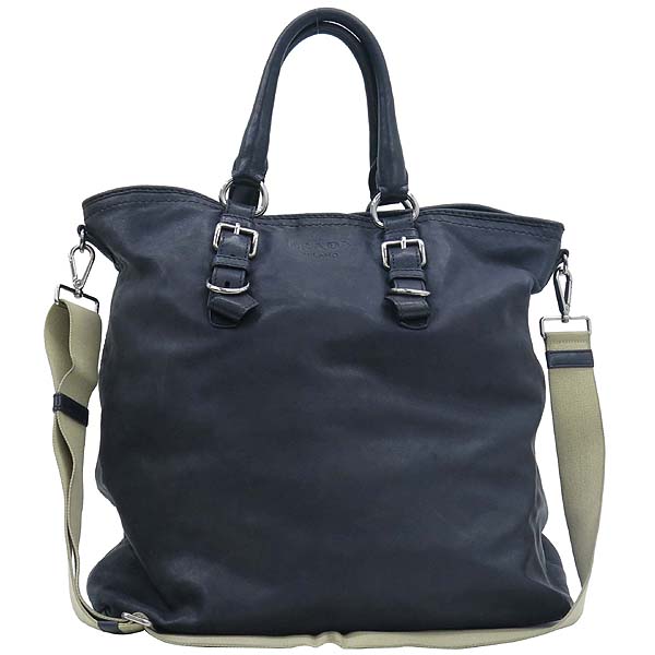 Prada(�����) VA0898 NAPPA AVIATOR DENIM ����Ų ���̺� �ΰ� ������ ��Ʈ�� + �����Ʈ�� [��������] �̹���2 - ���̺��� �߰���ǰ