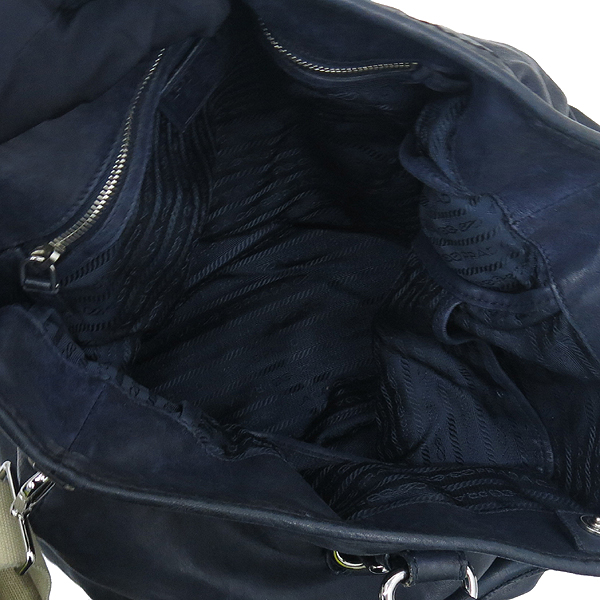 Prada(�����) VA0898 NAPPA AVIATOR DENIM ����Ų ���̺� �ΰ� ������ ��Ʈ�� + �����Ʈ�� [��������] �̹���6 - ���̺��� �߰���ǰ