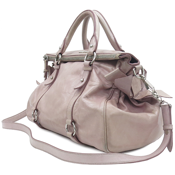 MiuMiu(�̿�̿�) RT0365 VITELLO LUX ��ũ ���� ������� ����ΰ� ��Ʈ�� + �����Ʈ�� 2WAY �̹���3 - ���̺��� �߰���ǰ
