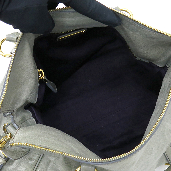 MiuMiu(�̿�̿�) RT0365 VITELLO LUX ����Ʈ �׷��� ���� ��� ���� �ΰ� ��ÿ 2WAY �̹���6 - ���̺��� �߰���ǰ