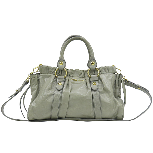 MiuMiu(�̿�̿�) RT0383 VITELLO LUX ��Ƽ�� �׷��� ����ΰ� �Ÿ� ��Ʈ�� + �����Ʈ�� 2WAY �̹���2 - ���̺��� �߰���ǰ