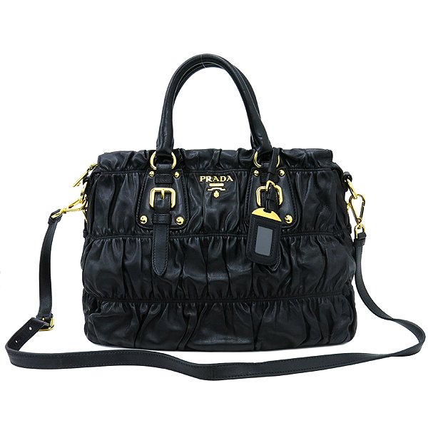 Prada(�����) BN1336 NAPPA GAUFRE NERO ����Ų ���� ������ ����ΰ� ��Ʈ�� + �����Ʈ�� 2WAY �̹���2 - ���̺��� �߰���ǰ