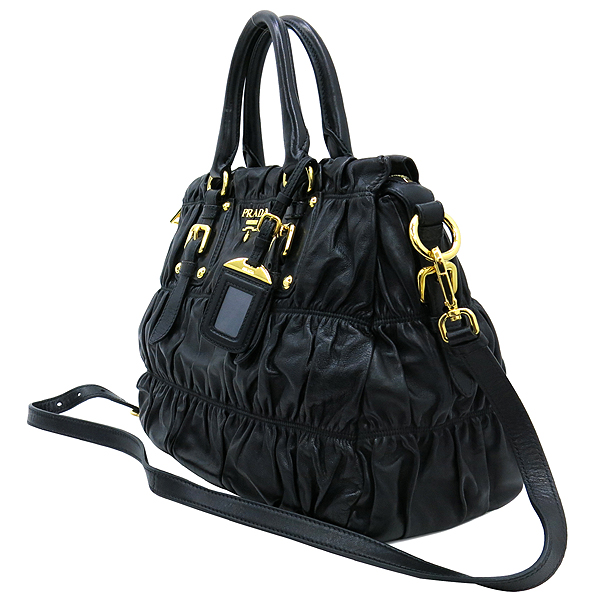 Prada(�����) BN1336 NAPPA GAUFRE NERO ����Ų ���� ������ ����ΰ� ��Ʈ�� + �����Ʈ�� 2WAY �̹���3 - ���̺��� �߰���ǰ