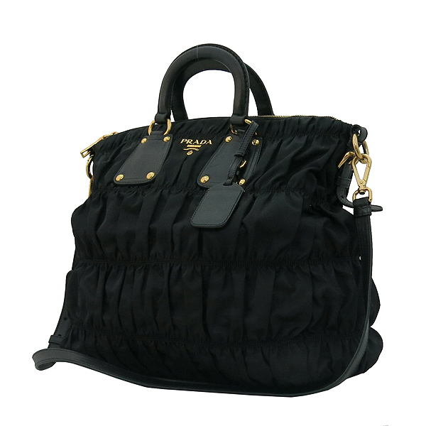 Prada(�����) BN1935 TESSUTO GAUFRE NERO ���� �к긯 ������ ��Ʈ�� + ��� ��Ʈ�� 2WAY [�λ꼾�Һ���] �̹���3 - ���̺��� �߰���ǰ