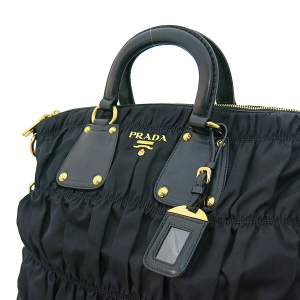 Prada(�����) BN1935 TESSUTO GAUFRE NERO ���� �к긯 ������ ��Ʈ�� + ��� ��Ʈ�� 2WAY [�λ꼾�Һ���] �̹���4 - ���̺��� �߰���ǰ