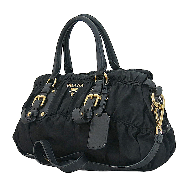 Prada(�����) BN1407 TESSUTO GAUFRE NERO ���� �к긯 ������ ����ΰ� ��Ʈ�� + �����Ʈ�� 2WAY [�λ꼾�Һ���] �̹���2 - ���̺��� �߰���ǰ