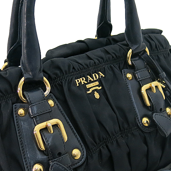 Prada(�����) BN1407 TESSUTO GAUFRE NERO ���� �к긯 ������ ����ΰ� ��Ʈ�� + �����Ʈ�� 2WAY [�λ꼾�Һ���] �̹���3 - ���̺��� �߰���ǰ