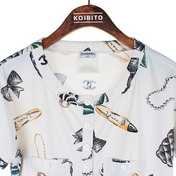 Chanel(����) P06930V04742 ȭ��Ʈ ���Ϸ� �����ؽ� ������ ������ ��ư ���� ž �̹���2 - ���̺��� �߰���ǰ