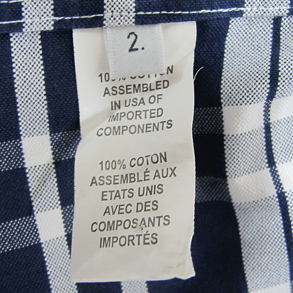 THOM BROWNE(�����) 14SS MWL010 AW8162 �� 100% ���̺� ������ üũ ���� [���빮��] �̹���4 - ���̺��� �߰���ǰ