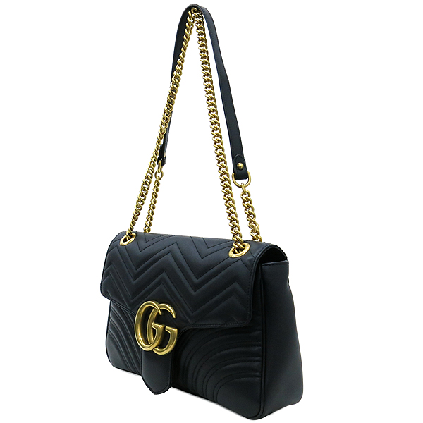 Gucci(����)  443496 ���� Marmont ����Ʈ �̵�� ��Ʋ�� ����� ��Ʈ��Ƽġ GG ����ΰ� �� ��� ü�� �÷� ����� �̹���3 - ���̺��� �߰���ǰ