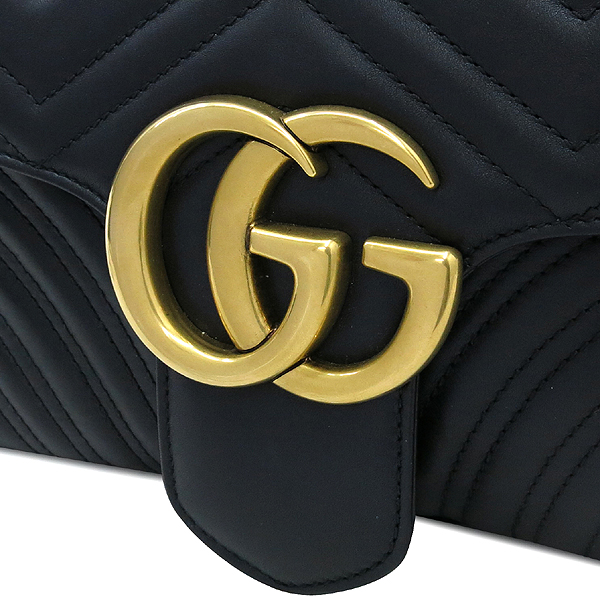 Gucci(����)  443496 ���� Marmont ����Ʈ �̵�� ��Ʋ�� ����� ��Ʈ��Ƽġ GG ����ΰ� �� ��� ü�� �÷� ����� �̹���5 - ���̺��� �߰���ǰ