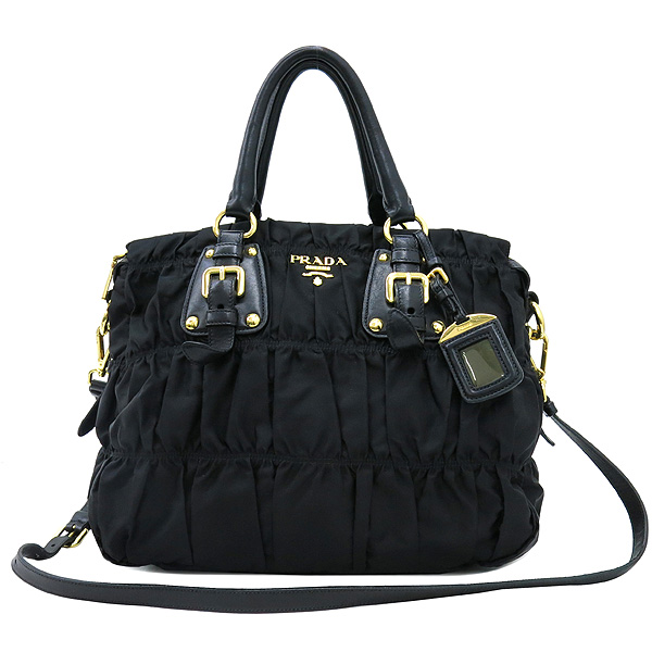Prada(�����) BN1336 TESSUTO GAUFRE NERO ���� �к긯 ������ ���� ȥ�� ����ΰ� ��Ʈ�� + �����Ʈ�� 2WAY �̹���2 - ���̺��� �߰���ǰ