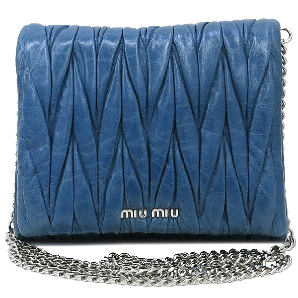 MiuMiu(�̿�̿�) RT0530 QI9 MATELASSE LUX OCEANO ��Ʈ��� ���� ���� ����ΰ� ü�� �̴� ũ�ν��� [�뱸�ݿ��纻��] �̹���2 - ���̺��� �߰���ǰ