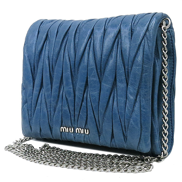 MiuMiu(�̿�̿�) RT0530 QI9 MATELASSE LUX OCEANO ��Ʈ��� ���� ���� ����ΰ� ü�� �̴� ũ�ν��� [�뱸�ݿ��纻��] �̹���3 - ���̺��� �߰���ǰ