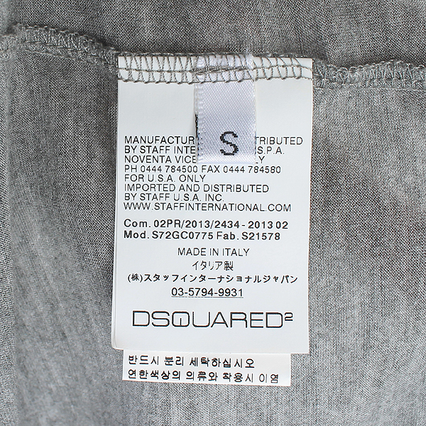 DSQUARED2(�������2) S72GC0775 �׷��� ���� Ƽ���� �̹���5 - ���̺��� �߰���ǰ