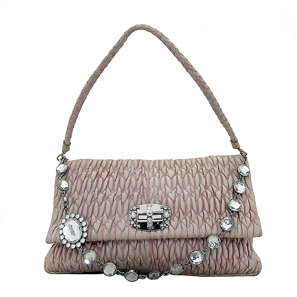 MiuMiu(�̿�̿�) RP0169 NAPPA CRISTAL CIPRIA ����Ų ��ũ ��Ʋ��� ���� ũ����Ż ��� Ŭ��ġ + ������Ʈ�� + ũ����Ż��Ʈ�� [�λ꼾�Һ���] �̹���2 - ���̺��� �߰���ǰ