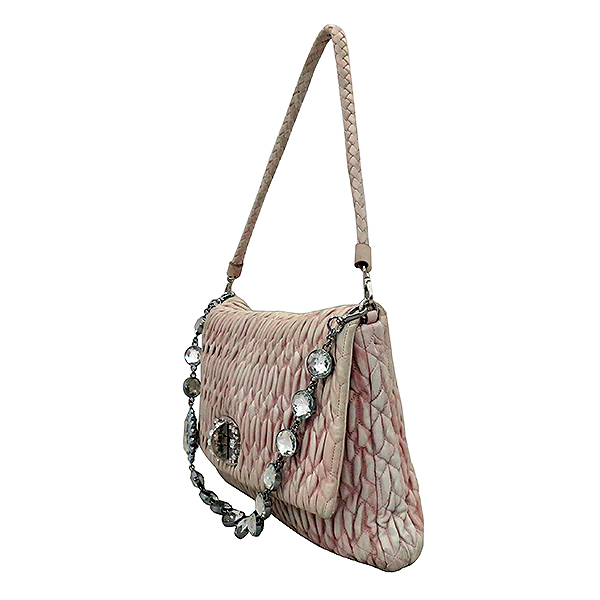 MiuMiu(�̿�̿�) RP0169 NAPPA CRISTAL CIPRIA ����Ų ��ũ ��Ʋ��� ���� ũ����Ż ��� Ŭ��ġ + ������Ʈ�� + ũ����Ż��Ʈ�� [�λ꼾�Һ���] �̹���3 - ���̺��� �߰���ǰ