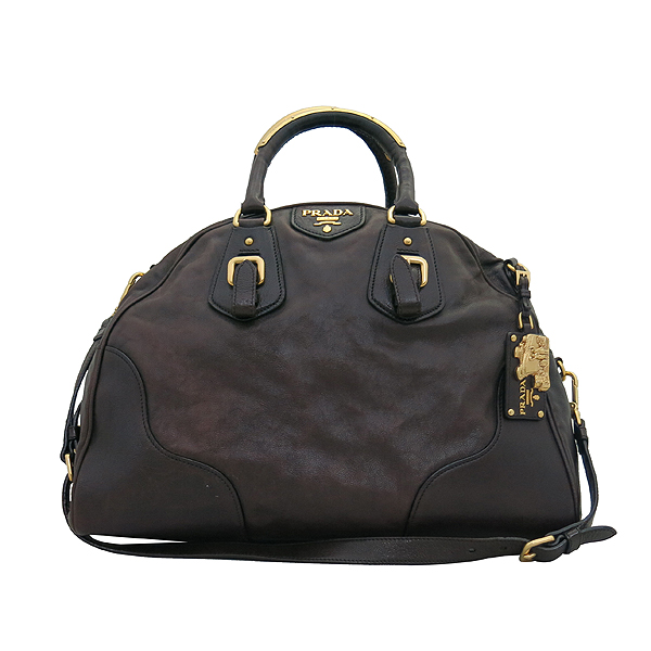 Prada(�����) BL0413 GLACE CALF EBANO �׷��̽� ī�� ���ں���� ����Ż �ڵ� ����ΰ� ��Ʈ�� + �����Ʈ�� 2WAY [�λ꼾�Һ���] �̹���2 - ���̺��� �߰���ǰ