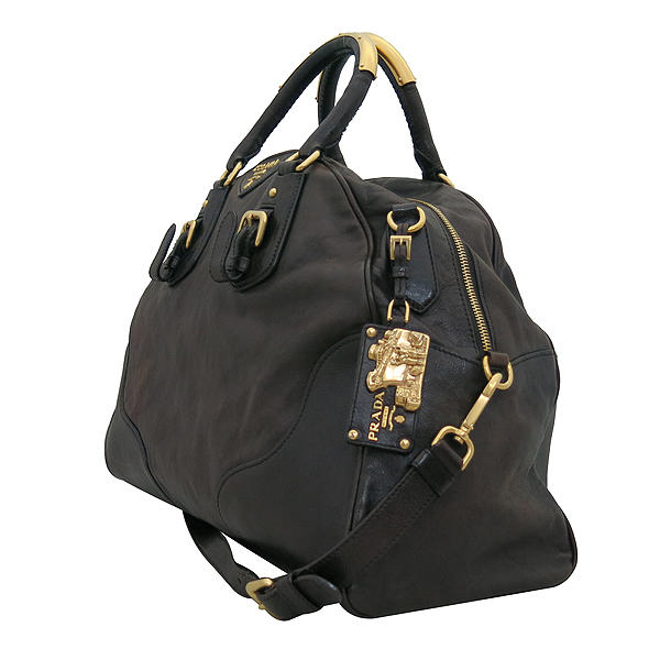 Prada(�����) BL0413 GLACE CALF EBANO �׷��̽� ī�� ���ں���� ����Ż �ڵ� ����ΰ� ��Ʈ�� + �����Ʈ�� 2WAY [�λ꼾�Һ���] �̹���3 - ���̺��� �߰���ǰ