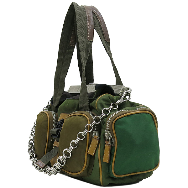 Prada(�����) BR2520 TESSUTO MIX CAMMELLO īŰ�׸� ��ī �к긯 �ͽ� ���ͽ�Ÿ�� ��Ʈ�� + ü�ν�Ʈ�� 2WAY �̹���3 - ���̺��� �߰���ǰ