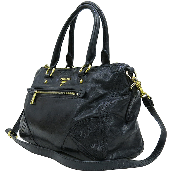 Prada(�����) BL0728 ��� �ΰ� VITELLO SHINE(���ڷ� ����) ���� BOTTIGLIA �÷� ��Ʈ�� + ��� ��Ʈ�� �̹���3 - ���̺��� �߰���ǰ