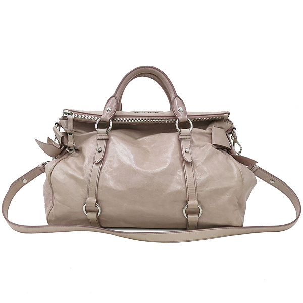 MiuMiu(�̿�̿�) RT0365 VITELLO LUX ��ũ ���� ������� ����ΰ� ��Ʈ�� + �����Ʈ�� 2WAY  [�뱸��������] �̹���2 - ���̺��� �߰���ǰ