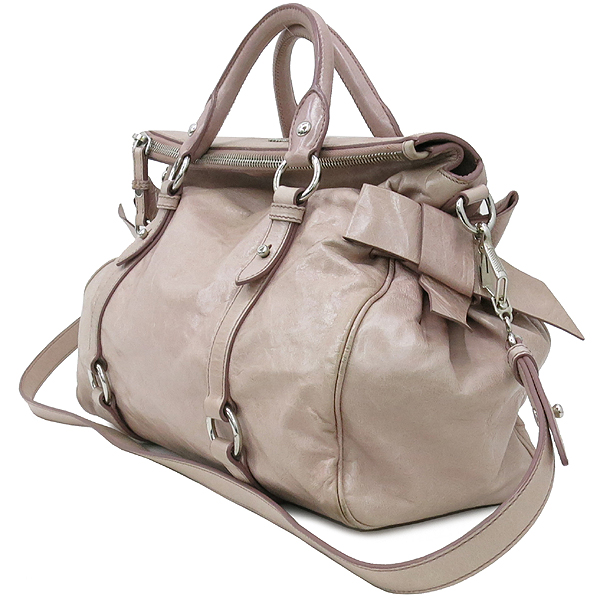 MiuMiu(�̿�̿�) RT0365 VITELLO LUX ��ũ ���� ������� ����ΰ� ��Ʈ�� + �����Ʈ�� 2WAY  [�뱸��������] �̹���3 - ���̺��� �߰���ǰ