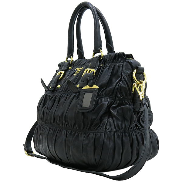 Prada(�����) BN1336 NAPPA GAUFRE NERO ����Ų ���� ���� ������ ����ΰ� ��Ʈ�� + ��� ��Ʈ�� 2WAY [�뱸�ݿ��纻��] �̹���2 - ���̺��� �߰���ǰ