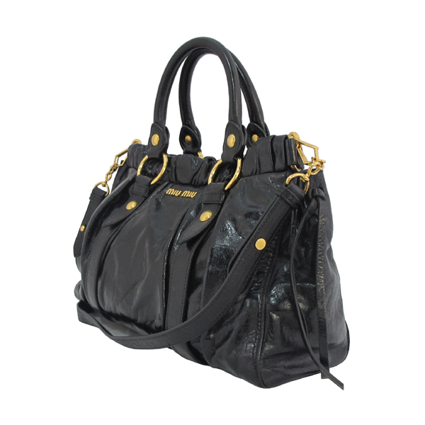 MiuMiu(�̿�̿�) RT0383 VITELLO LUX ���ڷ� ���� ��Ƽ�� ���� ���� �ΰ� ��Ʈ�� + �����Ʈ�� 2WAY [�뱸�ݿ��纻��] �̹���3 - ���̺��� �߰���ǰ