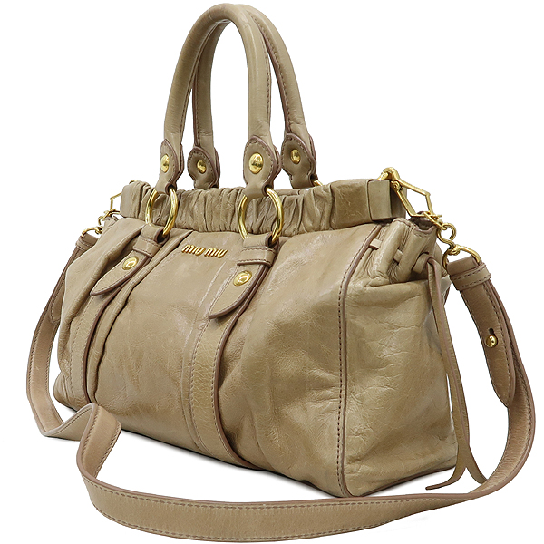 MiuMiu(�̿�̿�) RT0383 VITELLO LUX ���ڷ� ���� ��Ƽ�� ���� ���� �ΰ� ��Ʈ�� + �����Ʈ�� 2WAY [��������] �̹���3 - ���̺��� �߰���ǰ