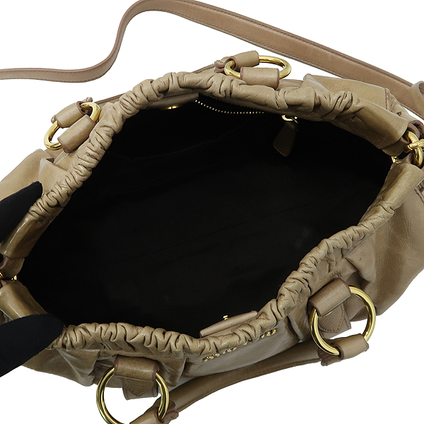 MiuMiu(�̿�̿�) RT0383 VITELLO LUX ���ڷ� ���� ��Ƽ�� ���� ���� �ΰ� ��Ʈ�� + �����Ʈ�� 2WAY [��������] �̹���5 - ���̺��� �߰���ǰ