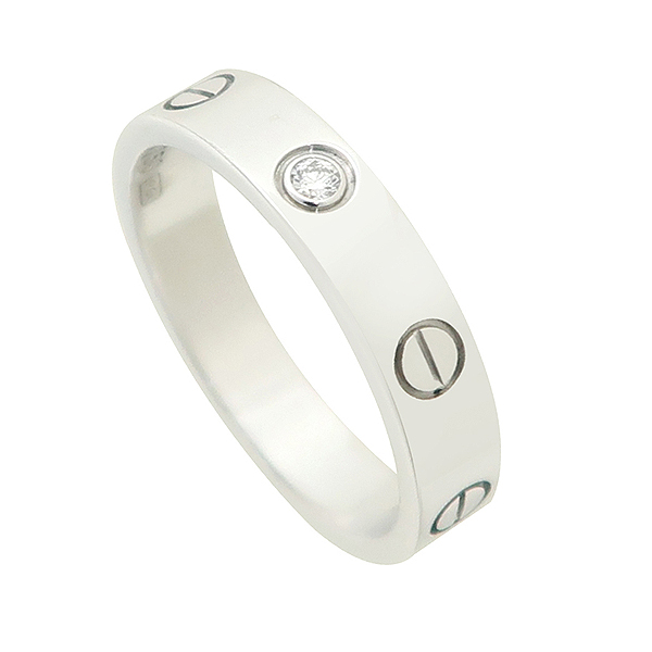 Cartier(��쿡) B4050554 18K ȭ��Ʈ��� Love wedding band 1 diamond �̴� ���긵 1����Ʈ ���̾� ������� �� ���� - 14ȣ [��������] �̹���3 - ���̺��� �߰���ǰ