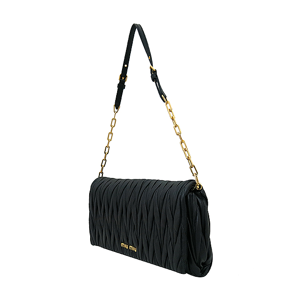 MiuMiu(�̿�̿�) RP345M MATELASSE NERO ����Ų ���� ��Ʈ��� ����ΰ� ü�� �÷� Ŭ��ġ �� ����� [�λ꼾�Һ���] �̹���3 - ���̺��� �߰���ǰ