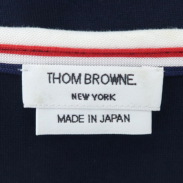 THOM BROWNE(�����) mjl019a ���̺��÷�  Henley �� Sleeved Ƽ���� [��������] �̹���5 - ���̺��� �߰���ǰ