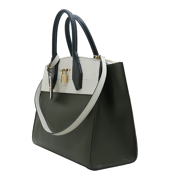 Louis Vuitton(���̺���) M51035 Kaki Blanc Veau Satin Leather(�۾�������) City Steamer (��Ƽ ��Ƽ��) MM ��Ʈ�� + �����Ʈ�� 2WAY [��õ��] �̹���3 - ���̺��� �߰���ǰ