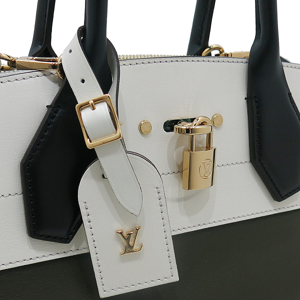 Louis Vuitton(���̺���) M51035 Kaki Blanc Veau Satin Leather(�۾�������) City Steamer (��Ƽ ��Ƽ��) MM ��Ʈ�� + �����Ʈ�� 2WAY [��õ��] �̹���4 - ���̺��� �߰���ǰ