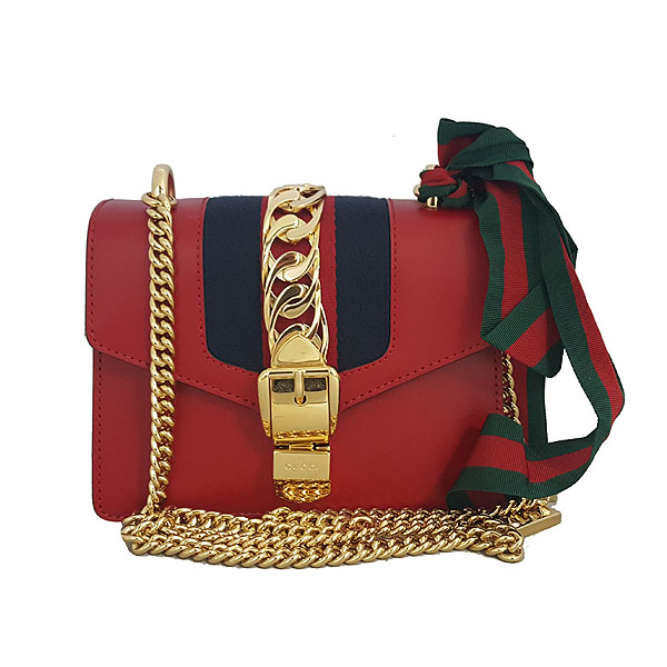 Gucci(����) 431666 Sylvie(�Ǻ�) ���� ���� �̴� ü�� ��� �� ũ�ν��� [���빮��] �̹���2 - ���̺��� �߰���ǰ