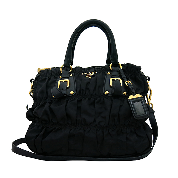 Prada(�����) BN1336 TESSUTO GAUFRE NERO ���� �к긯 ������ ����ΰ� ��Ʈ�� + �����Ʈ�� 2WAY [�λ꼾�Һ���] �̹���2 - ���̺��� �߰���ǰ