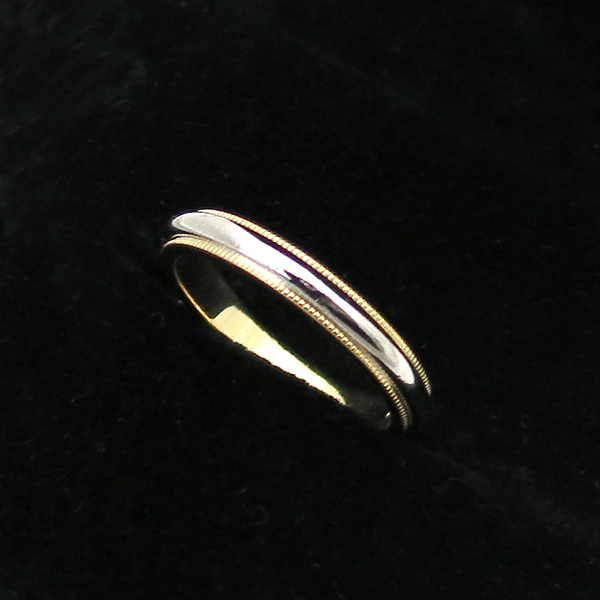 Tiffany(Ƽ�Ĵ�) PT950 �÷�Ƽ�� ��� + 18K ���ο��� �޺� �б׷��� 3mm ���� - 18.5ȣ [�λ꼾�Һ���] �̹���2 - ���̺��� �߰���ǰ