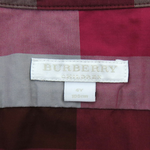 Burberry(������) 3975721 CHILDREN(ĥ�己) ��ũ üũ �Ƶ��� ���� ���� - 4Y [�λ꼾�Һ���] �̹���4 - ���̺��� �߰���ǰ