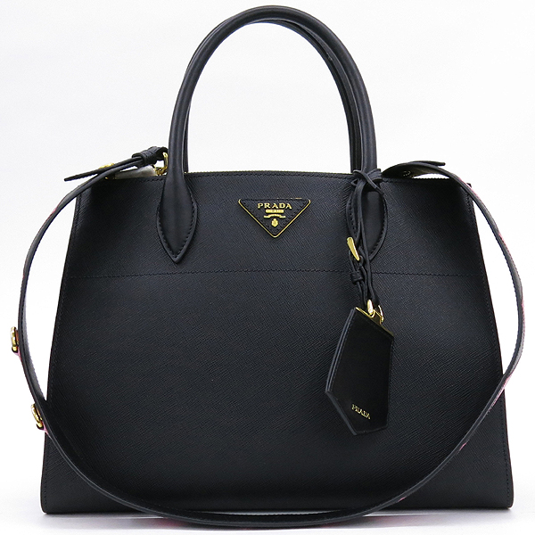 Prada(�����) 1BA102 NERO/BEGONIA SAFFIANO CITY(���ǾƳ� ��Ƽ) ��Ʈ�� + ��� ��Ʈ�� [��������] �̹���2 - ���̺��� �߰���ǰ