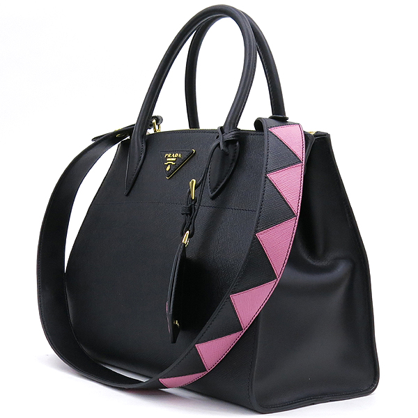 Prada(�����) 1BA102 NERO/BEGONIA SAFFIANO CITY(���ǾƳ� ��Ƽ) ��Ʈ�� + ��� ��Ʈ�� [��������] �̹���3 - ���̺��� �߰���ǰ