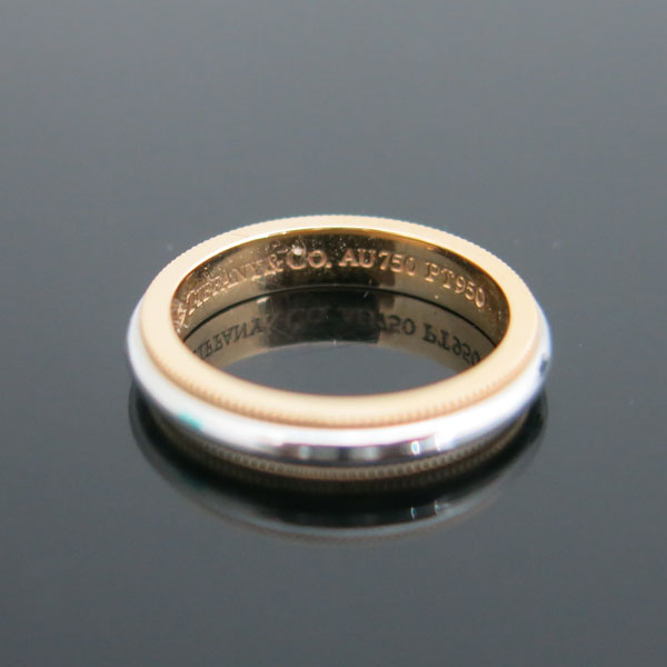 Tiffany(Ƽ�Ĵ�) PT950 �÷�Ƽ�� + 18K ��ũ ��� �޺� �б׷��� 3MM ����-9.5ȣ [���빮��] �̹���3 - ���̺��� �߰���ǰ