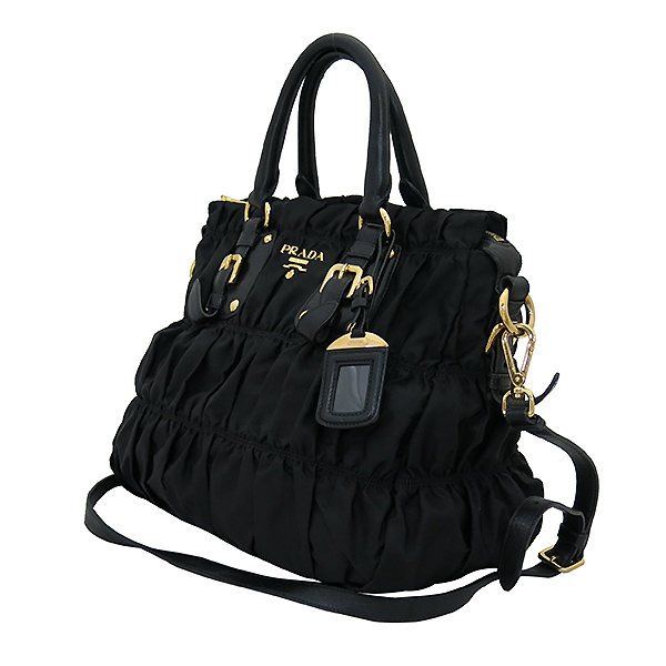 Prada(�����) BN1336 TESSUTO GAUFRE NERO ���� �к긯 ������ ����ΰ� ��Ʈ�� + �����Ʈ�� 2WAY [�λ꼾�Һ���] �̹���2 - ���̺��� �߰���ǰ