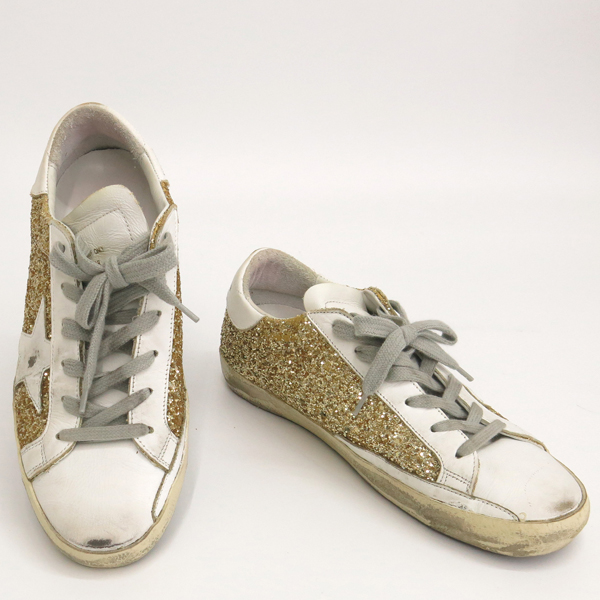 Golden Goose(��籸��) SUPERSTAR (���۽�Ÿ) ȭ��Ʈ ���� ��� �۸��� ������ ����Ŀ�� - 230MM  [���빮��] �̹���2 - ���̺��� �߰���ǰ