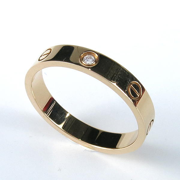 Cartier(��쿡) B4050763 18K ���� ��ũ��� LOVE WEDDING BAND, 1 DIAMOND LOVE 1����Ʈ ���̾� �̴� ���긵 ���� - 23ȣ [��������] �̹���2 - ���̺��� �߰���ǰ