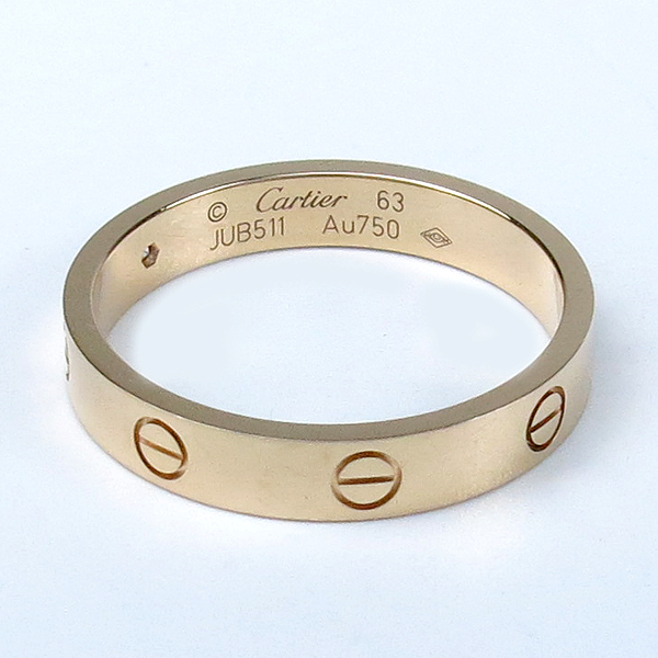 Cartier(��쿡) B4050763 18K ���� ��ũ��� LOVE WEDDING BAND, 1 DIAMOND LOVE 1����Ʈ ���̾� �̴� ���긵 ���� - 23ȣ [��������] �̹���3 - ���̺��� �߰���ǰ