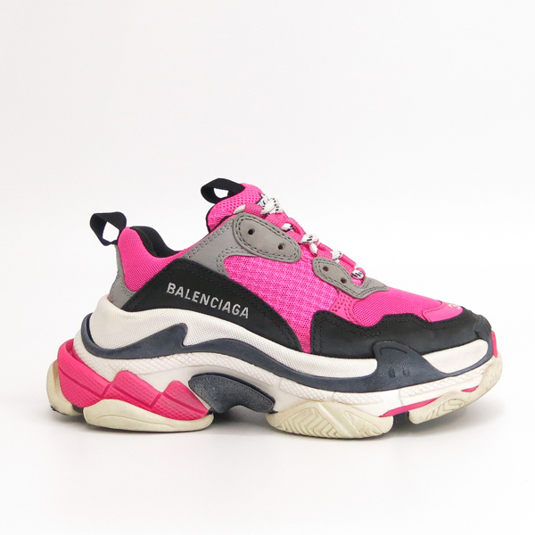 Balenciaga(�߷��þư�) 524039 ��ũ �޽� Ʈ���� S Ʈ���̳� ������ ����Ŀ�� - 210MM [���빮��] �̹���4 - ���̺��� �߰���ǰ